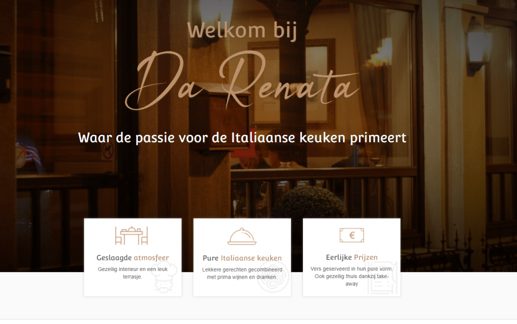 Da Renata, Italiaan restaurant, portfolio