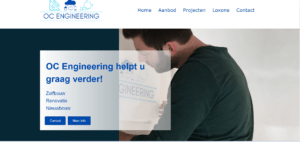 Portfolioafbeelding website OC Engineering in WordPress en Beaver Builder